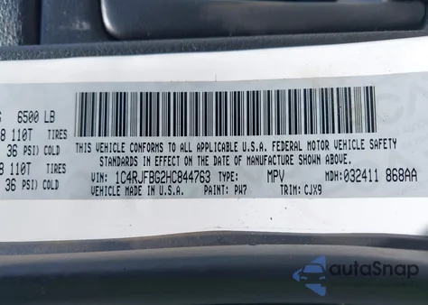 2017 Jeep Grand Cherokee Limited 4X4 z USA, uszkodzony, nr VIN 1C4RJFBG2HC844763
